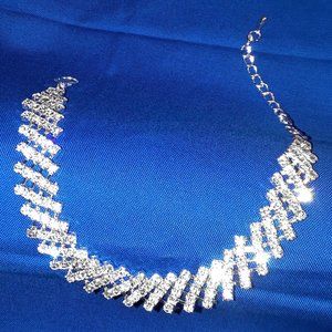 Brand New Silver Plated Crystal Rhinestone Bracelet